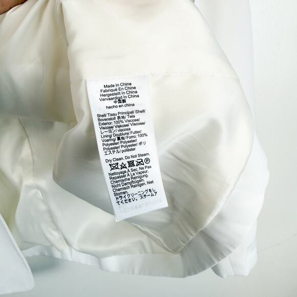 J.Crew Tuxedo Blazer Jacket in Drapey Viscose White - Plus Size 20 - Picture 7 of 12